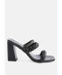 Фото #1 товара Women's Arnie Dual Braided Strap Block Heel Sandals