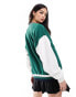 Tommy Jeans boxy colourblock varsity cardigan in green