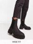 Фото #1 товара Schuh Wide Fit Amaya split sole chunky calf boots in black