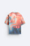 KNIT T-SHIRT WITH ABSTRACT PRINT