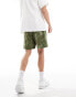 Aape By A Bathing Ape jersey shorts in green camo print