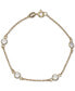 ფოტო #1 პროდუქტის Cubic Zirconia Station Bracelet in 18K Gold Plated Sterling Silver, Created for Macy's