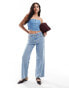 Wrangler denim corset top in light blue