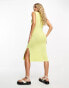 Фото #3 товара Threadbare crochet midi dress in lime