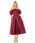 ფოტო #1 პროდუქტის Women's Off The Shoulder Tea Length Gown