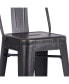 Фото #4 товара Industrial Metal Barstools with Bucket Back and 4 Legs, Set of 2