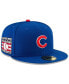 ფოტო #1 პროდუქტის Men's Royal Chicago Cubs National Baseball Hall of Fame 59FIFTY Fitted Hat