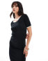 Фото #4 товара Vero Moda Aware jersey midi dress with contrast trim in black