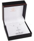 ფოტო #4 პროდუქტის 2-Pc. Set Cubic Zirconia Cross Pendant Necklace & Baguette Stud Earrings in Sterling Silver, Created for Macy's