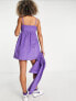 Фото #3 товара COLLUSION cord mini trapeze cami dress in purple co-ord