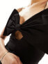 Фото #5 товара Vesper cami bow detail maxi dress in black