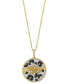 ფოტო #1 პროდუქტის EFFY® White, Black & Espresso Diamond 18" Pendant Necklace (5/8 ct. t.w.) in 14k Gold