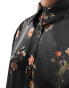 Фото #8 товара AllSaints Louisa Tanana satin shirt in floral black