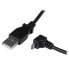 StarTech.com 2m Micro USB Cable - A to Down Angle Micro B - 2 m - USB A - Micro-USB B - USB 2.0 - 480 Mbit/s - Black