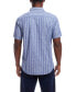 Men's Short Sleeve Striped Cotton Button Down Shirt
