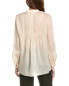 Lafayette 148 New York Split Neck Blouse Women's