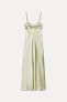 Satin midi slip dress