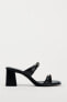 Фото #6 товара Кожаные босоножки на широком каблуке ZARA