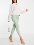 ASOS DESIGN high waist trousers in skinny fit in sage