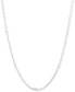 Herringbone Link Rondelle 17" Chain Necklace in Sterling Silver