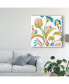 Фото #3 товара June Erica Vess Abbey Floral Tiles I Canvas Art - 20" x 25"