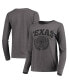 Фото #1 товара Women's Heathered Charcoal Texas Longhorns University Laurels Long Sleeve T-shirt