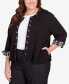 Фото #5 товара Plus Size World Traveler Ponte Jacket with Animal Trim