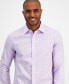 Men's Yale Regular-Fit Stretch Medallion-Print Button-Down Shirt, Created for Macy's Lavender Bouq, L - фото #3