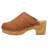 Chinese Laundry Cindy Suede Mule Clogs Womens Brown BCLG1ASDD