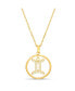 ფოტო #4 პროდუქტის Gold-Tone Dangle Round Initial Pendant Necklace