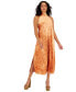 Фото #1 товара Women's Halter-Neck Side-Slit Maxi Dress, Created for Macy's