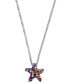 ფოტო #1 პროდუქტის EFFY® Multi-Sapphire Starfish 18" Pendant Necklace (2-7/8 ct. t.w.) in Sterling Silver