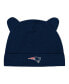 ფოტო #3 პროდუქტის Infant Boys and Girls Navy, White New England Patriots Baby Bear Cuffed Knit Hat Set