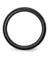 ფოტო #2 პროდუქტის Ceramic Black Polished Wedding Band Ring