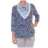 Фото #1 товара Топ с шарфиком женский Style & Co с животным принтом, размер L, синий