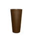 Cosmopolitan Tall Round Plastic Planter Espresso 26"