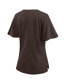 Women's Brown Cleveland Browns Southpaw Flutter V-Neck T-shirt