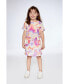 Big Girls French Terry Dress Multicolor Swirl Print