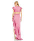 ფოტო #2 პროდუქტის Women's Ieena Flutter Sleeve Cut Out Asymmetrical Ruffled Gown