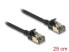 Delock RJ45 Netzwerkkabel Cat.8.1 F/FTP Slim Pro 0.25 m schwarz