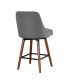 Фото #3 товара Bagford 26" Swivel Counter Stool with Legs in Fabric