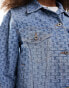 Фото #4 товара HUGO BLUE burnout denim jacket in mid blue