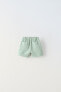 Textured bermudas with buttons