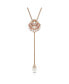 Фото #1 товара Swarovski shell, White, Rose Gold-Tone Idyllia Y Pendant Necklace
