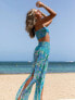South Beach X Miss Molly beach trouser in retro flower print