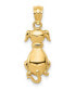 ფოტო #1 პროდუქტის Sitting Dog Pendant in 14k Yellow Gold