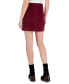 ფოტო #2 პროდუქტის Women's Solid Unlined Velvet Seamed Mini Skirt