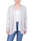 ფოტო #1 პროდუქტის Petite Long Sleeve Swing Cardigan Sweater