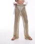 Topshop knitted metallic beach trousers in gold