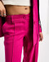 Noisy May Petite tailored wide leg trousers co-ord in pink